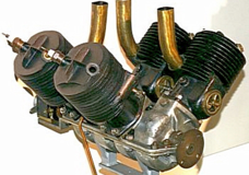 Germany's Hans Grade1909 V4 two-stroke aero engine.