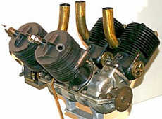 Germany's Hans Grade1909 V4 two-stroke aero engine.